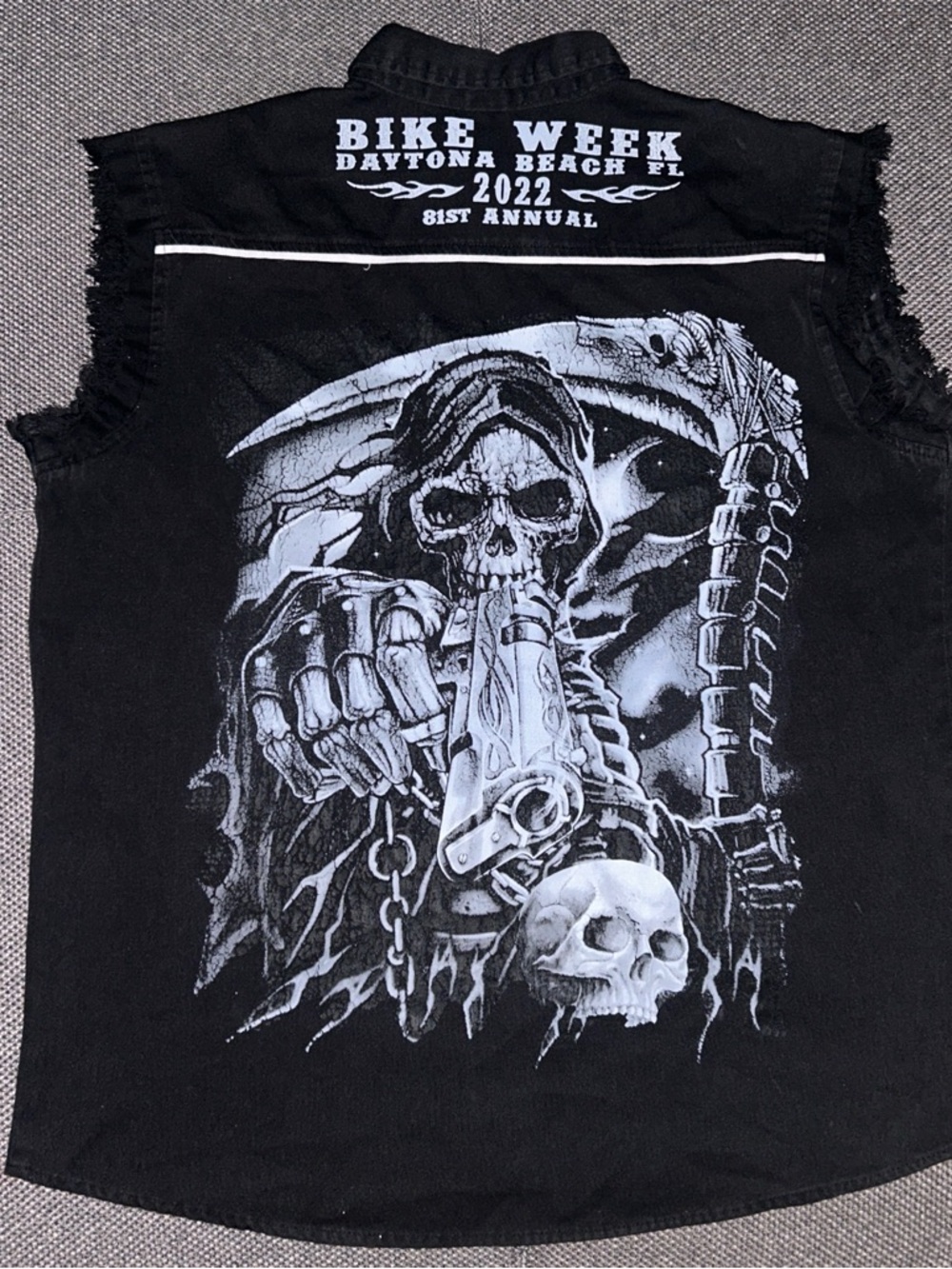 Rare Bike Week Daytona Beach 2022 Black Graphic Chopped Shirt